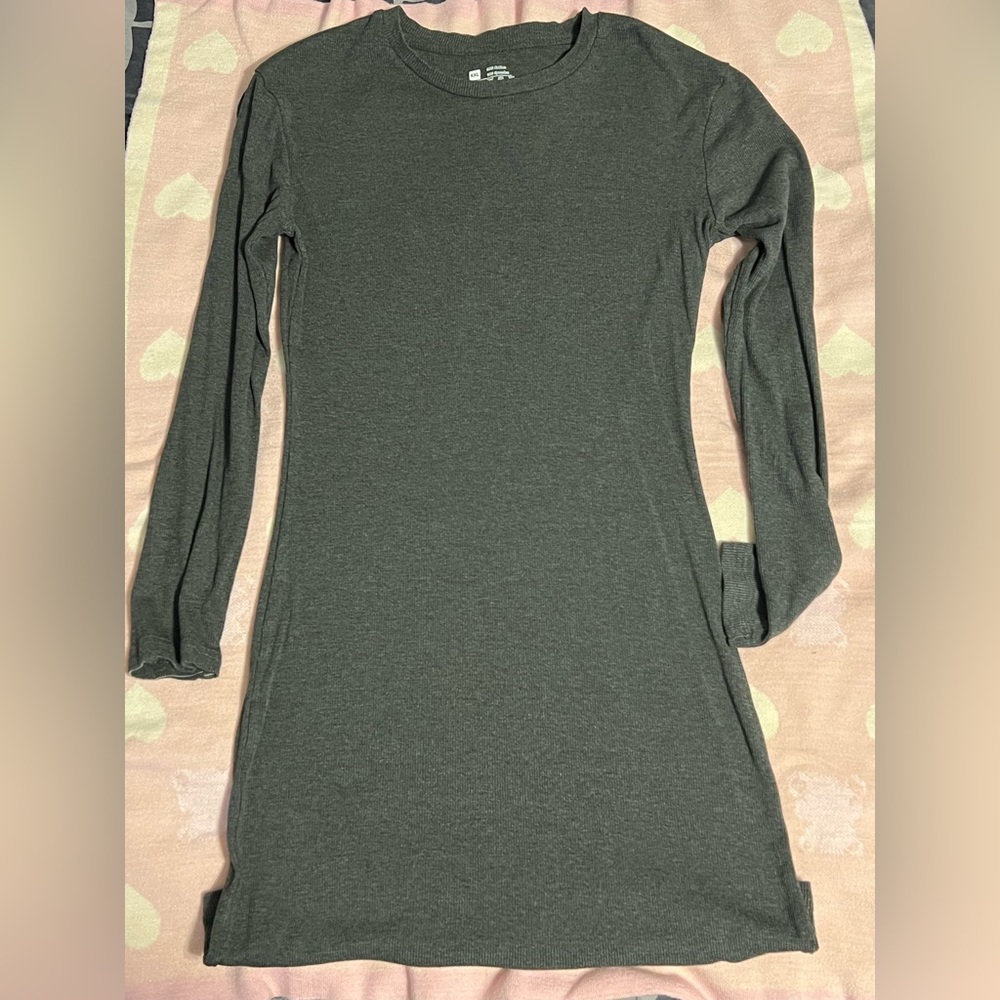 Gray Long Sleeve Dress